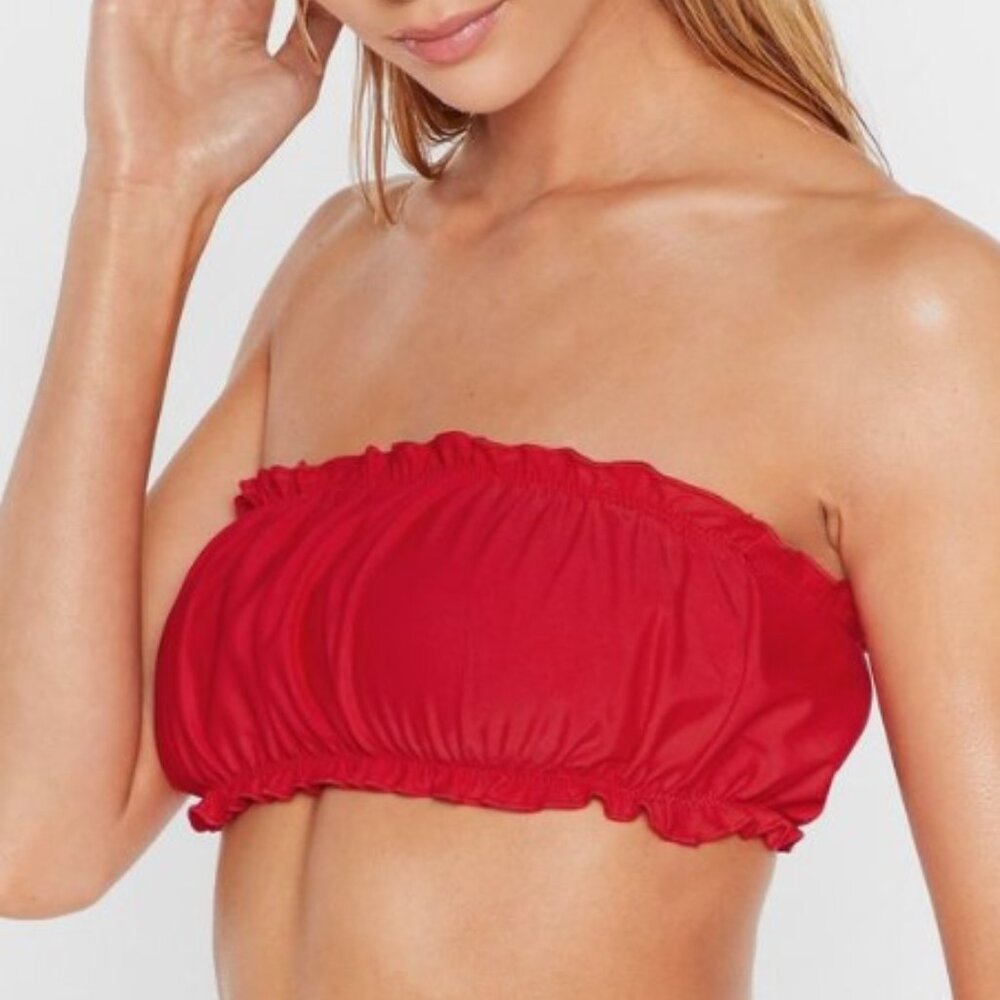 Nasty Girl Ruffle Bandeau Top